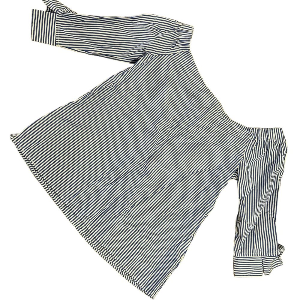 Como Vintage Blue and White Striped Blouse Size S - Picture 7 of 7
